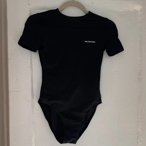 Balenciaga Midnight Black Short Sleeve Bodysuit - Picture 1 of 4